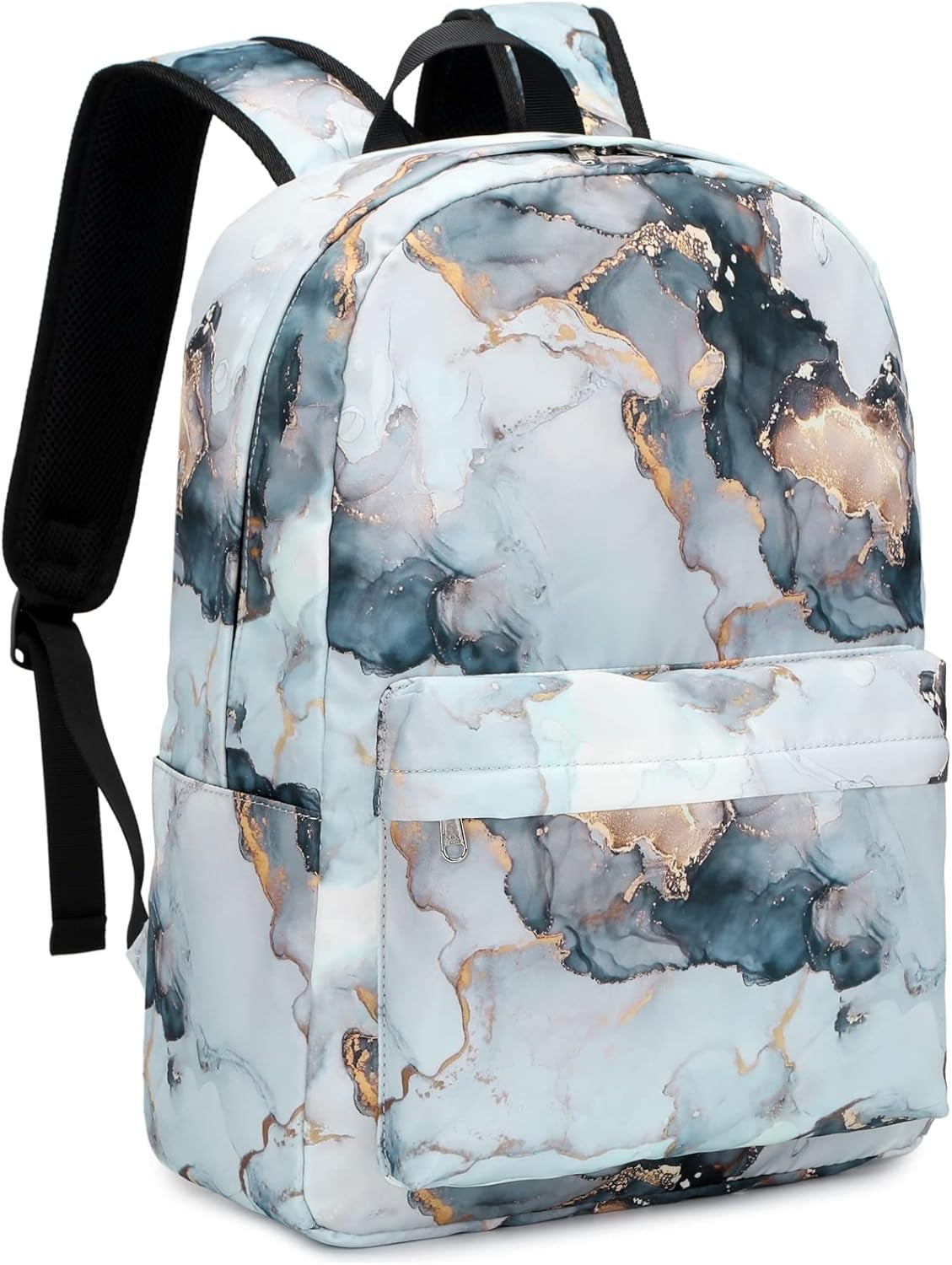 Backpack for Girls, Marble Girls Backpack with Lunch Box Kids School Bag Travel Back Packs