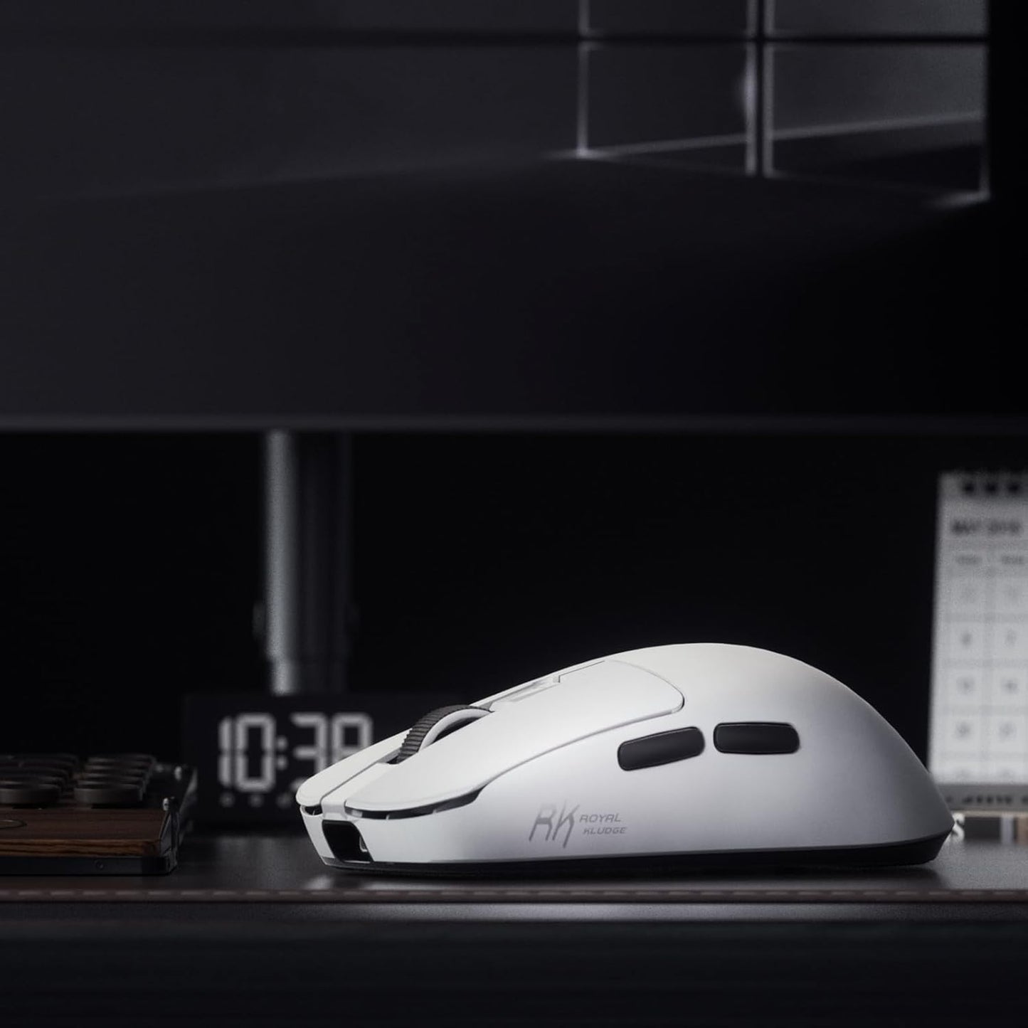 RK M3 Gaming Mouse with 42000 DPI PAW3950 Optical Sensor 47G Lightweight Tri-Mode 2.4G/Usb-C/Bluetooth Wireless Mouse 8000Hz Polling Rate with 5 Programmable Buttons White