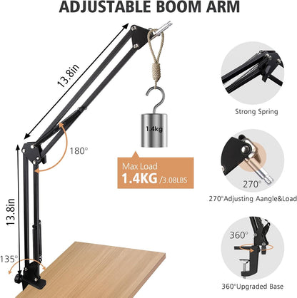 Hyperx Duocast Boom Arm - Hyperx Microphone Arm Compatible with Hyperx Duocast, Mic Arm with Microphone Cover, Improve Sound Quality, Microphone Arm for Duocast by