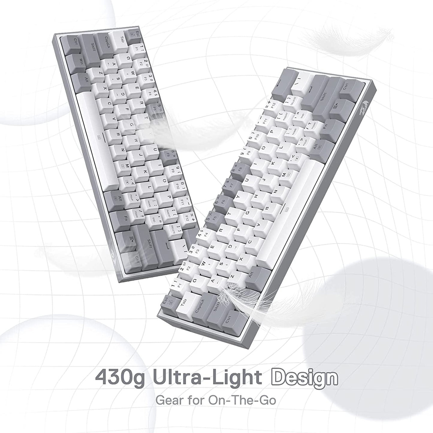 K617 Wired 60% Compact Hot-Swap RGB Gaming Mechanical Keyboard | 61 Keys Design for More Room to Aim, Swap-Ready Socket for Mod, Vibrant 20-Mode Lighting Hype Vibing, Pro Software Supported
