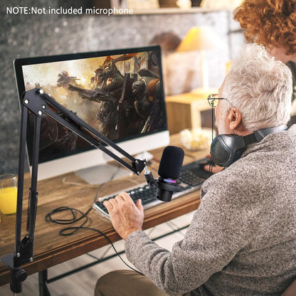 Hyperx Duocast Boom Arm - Hyperx Microphone Arm Compatible with Hyperx Duocast, Mic Arm with Microphone Cover, Improve Sound Quality, Microphone Arm for Duocast by