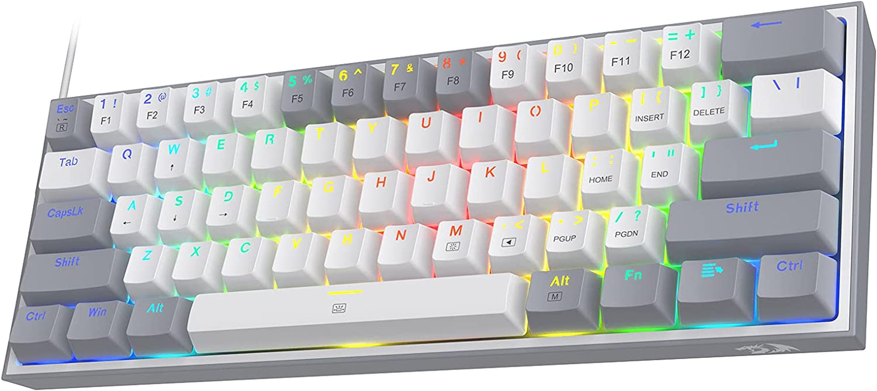 K617 Wired 60% Compact Hot-Swap RGB Gaming Mechanical Keyboard | 61 Keys Design for More Room to Aim, Swap-Ready Socket for Mod, Vibrant 20-Mode Lighting Hype Vibing, Pro Software Supported