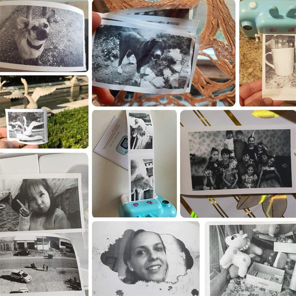 Thermal Print Camera Paper Rolls Thermal Paper for Kids Camera Refill Print Paper 12 Rolls White Printing Paper Till Rolls for Credit Card Instant Print Camera