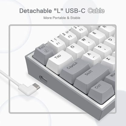 K617 Wired 60% Compact Hot-Swap RGB Gaming Mechanical Keyboard | 61 Keys Design for More Room to Aim, Swap-Ready Socket for Mod, Vibrant 20-Mode Lighting Hype Vibing, Pro Software Supported