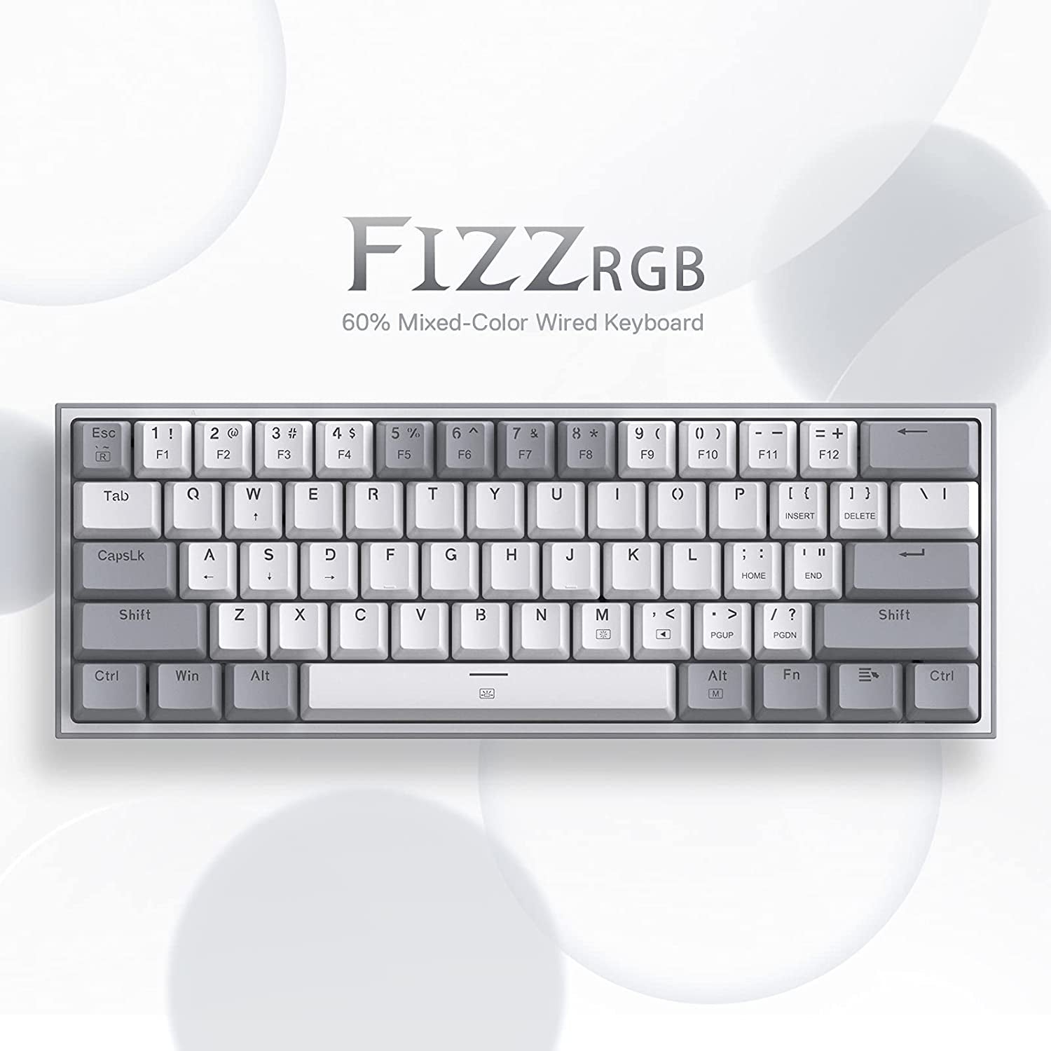 K617 Wired 60% Compact Hot-Swap RGB Gaming Mechanical Keyboard | 61 Keys Design for More Room to Aim, Swap-Ready Socket for Mod, Vibrant 20-Mode Lighting Hype Vibing, Pro Software Supported
