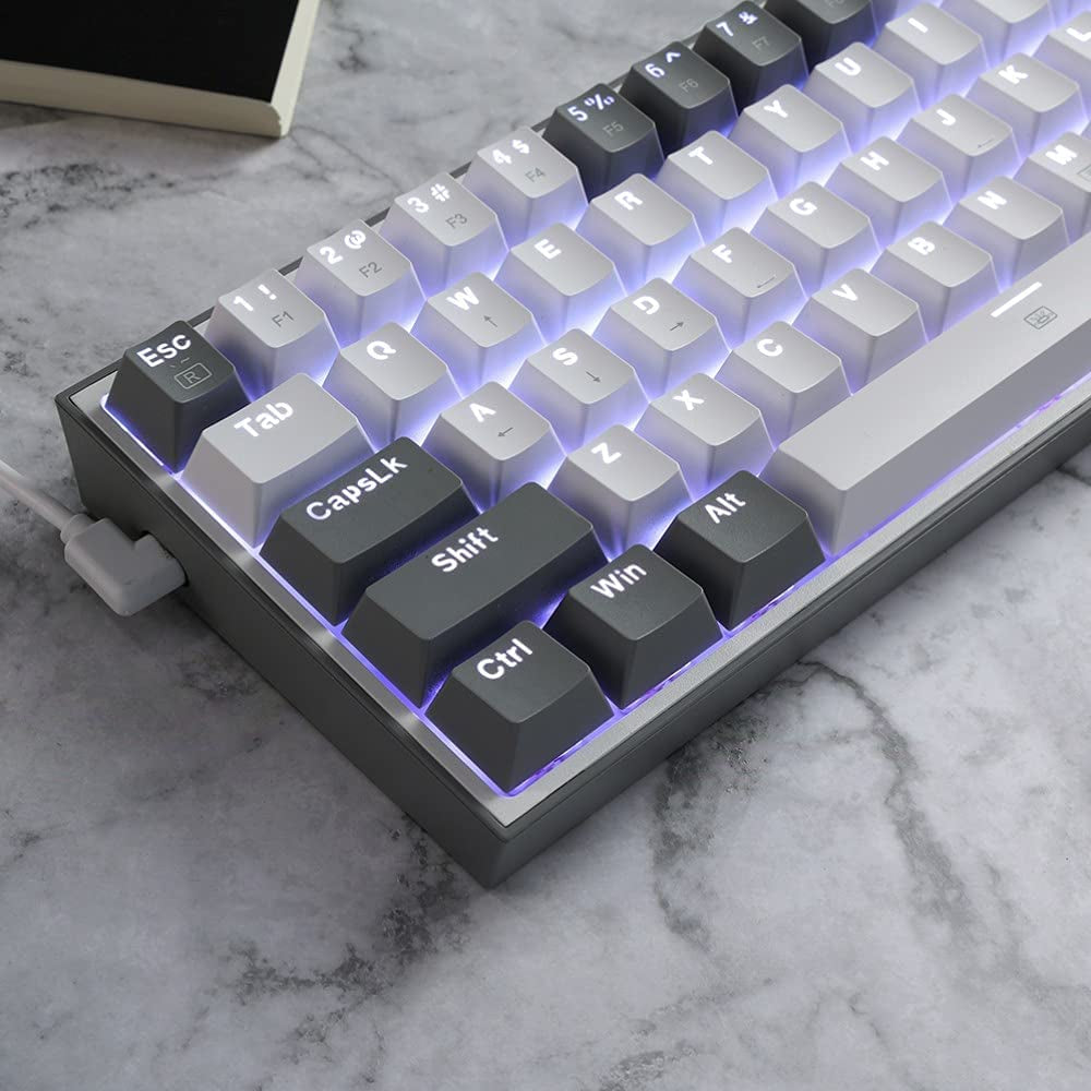 K617 Wired 60% Compact Hot-Swap RGB Gaming Mechanical Keyboard | 61 Keys Design for More Room to Aim, Swap-Ready Socket for Mod, Vibrant 20-Mode Lighting Hype Vibing, Pro Software Supported