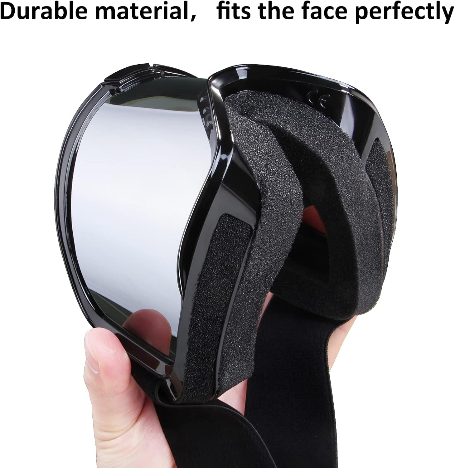 Motocross Goggles for Adult ATV, Motorcycle, Dirtbike & Offroad | UV400， Anti-Scratch, Dustproof， Silver MX Goggles